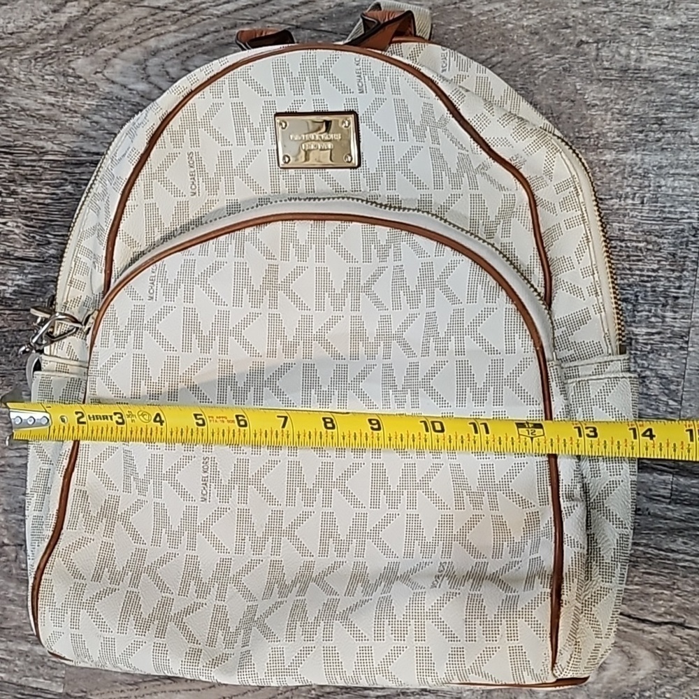 Michael KorsWomen's White Michael Signature Large Backpack - Picture 12 of 14